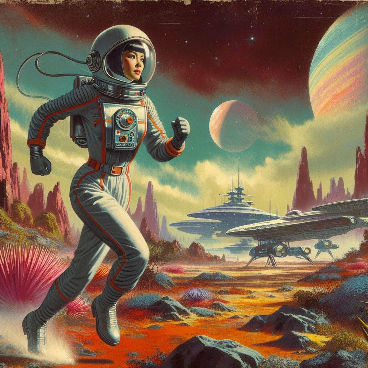 The band, looking tough (with yellow plush hats)